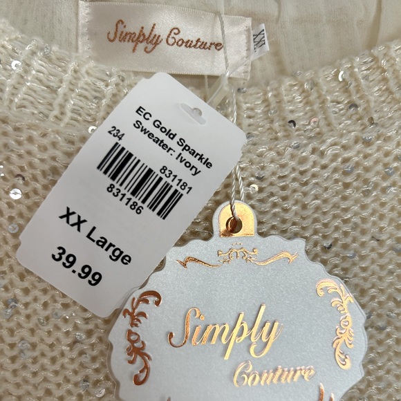 Ladies Sparkly Lined Sweater.  New with tags. - Picture 5 of 6